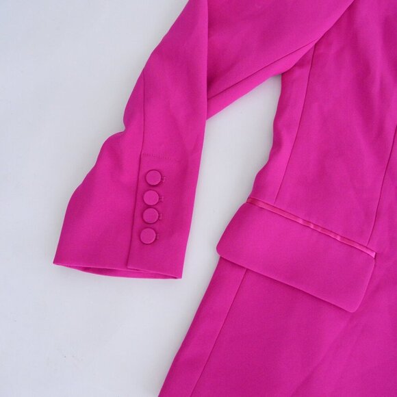 Generation Love New York Cori Hot Pink Single Button Tuxedo Blazer L - Picture 9 of 14